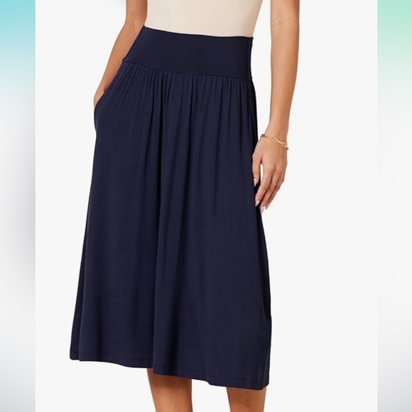 NWT Amazon Essentials Women's Jersey Pull On Midi Length Skirt  XL - Picture 1 of 7